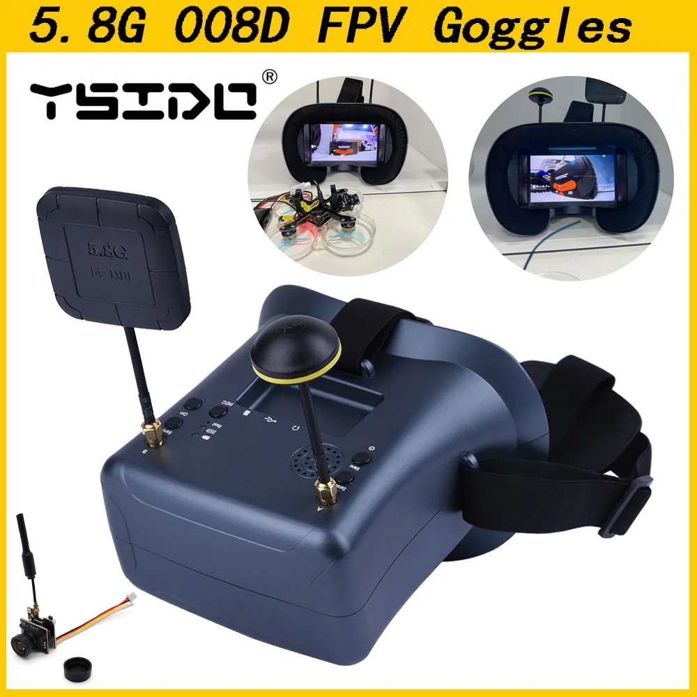 008D 5.8G 40CH 4.3インチ 800*480  - Skyzone Cobra X V2 Fpv Goggles のレビューと価格
