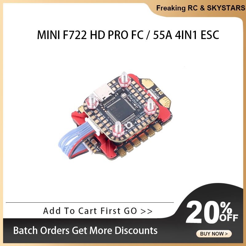 SKystars f722fc & am32 55a 4in - Foxeer Reaper F4 128K 65A Esc のレビューと価格