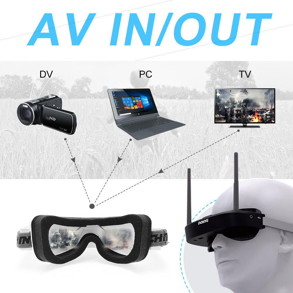 Eachine-ドローン用バッテリーケース,72チャンネル, - Skyzone Cobra X V2 Fpv Goggles のレビューと価格